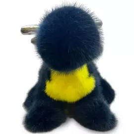 Дракон малый из меха норки, темно-синий